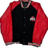 Ohio State Steve & Barry College Varsity Jacket - Large Black Leather