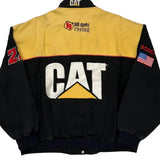 Ward Burton Winston Cup Series Cat Nascar Bomber Jacket - 2XL Black Cotton