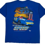 Daytona 2001 Fruit Of The Loom Nascar T-Shirt - 2XL Blue Cotton