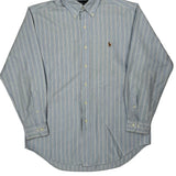 Ralph Lauren Striped Shirt - Medium Blue Cotton