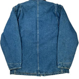 Made In USA Carhartt Collared Denim Jacket - Large Brown Cotton