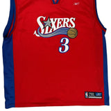 Philadelphia 76Ers Reebok #3 Iverson Jersey - 2XL Red Polyester