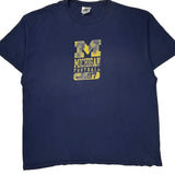 Michigan Football Nike College T-Shirt - XL Blue Cotton