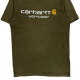 Carhartt T-Shirt - Small Green Cotton