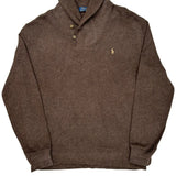 Polo By Ralph Lauren Sweater - Large Brown Wool
