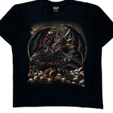 Dragon Wild Single Stitch T-Shirt - XL Black Cotton