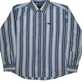 Avirex Striped Shirt - 2XL Blue Cotton
