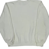 Made In USA Russell Athletic College Sweatshirt - Large White Cotton