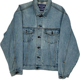 New York Hard Rock Cafe Graphic Denim Jacket - Small Light Wash Denim