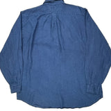 Ralph Lauren Tall Shirt - 2XL Blue Linen