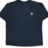 Carhartt T-Shirt - Large Navy Cotton