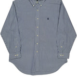 Ralph Lauren Striped Shirt - Large Blue Cotton
