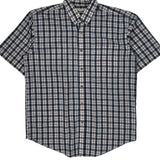 Wrangler Checked Short Sleeve Shirt - Large Red Cotton