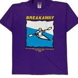 Fruit Of The Loom Graphic T-Shirt - Large Purple Cotton Blend