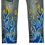 Savage Unbranded Hip Hop Jeans - 36W 31L Grey Cotton