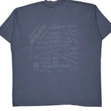 Motivational Quotes Fruit Of The Loom Single Stitch T-Shirt - 2XL Blue Cotton Blend