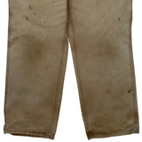 Carhartt Double Knee Dungarees - 32W 30L Beige Cotton