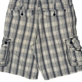 Lee Checked Cargo Shorts - 36W 11L Gray Cotton