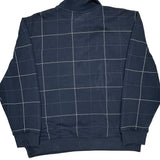 Nautica Checked 1/4 Zip - 2XL Blue Cotton