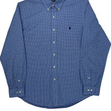 Ralph Lauren Checked Shirt - Large Blue Cotton