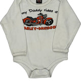 Age 24 Months Harley Davidson Graphic Playsuit - 3XS White Cotton