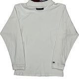 Tommy Hilfiger Long Sleeve T-Shirt - Large White Cotton