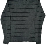 Southpole Striped 1/4 Zip - Large Gray Acrylic