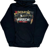 Busch Racing Nascar Graphic Hoodie - Medium Black Cotton