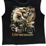 Live The Legend Harley Davidson Graphic Tank Top - XL Black Cotton