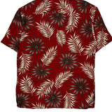 Pierre Cardin Floral Hawaiian Shirt - Medium Red Viscose