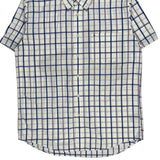 Tommy Hilfiger Checked Short Sleeve Shirt - Large White Cotton