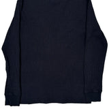 Southpole Waffle Knit Long Sleeve T-Shirt - Medium Navy Cotton