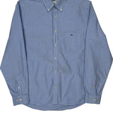 Lacoste Checked Shirt - Medium Blue Cotton
