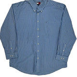 Tommy Hilfiger Checked Shirt - 2XL Blue Cotton