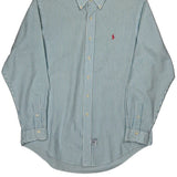 Ralph Lauren Striped Shirt - Large Blue Cotton