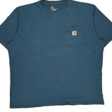Carhartt T-Shirt - 2XL Blue Cotton