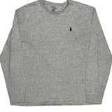 Polo By Ralph Lauren Long Sleeve T-Shirt - Large Gray Cotton