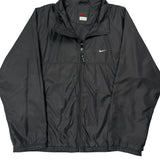 Nike Windbreaker - Large Black Polyester
