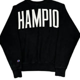 Reverse Weave Champion Spellout Sweatshirt - Small Black Cotton Blend