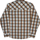 Wrangler Checked Shirt - XL Brown Cotton
