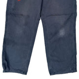 Carhartt Double Knee Carpenter Trousers - 36W 30L Navy Cotton