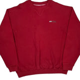 Reebok Sweatshirt - XL Red Cotton Blend