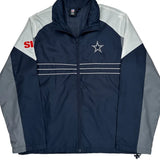 Dallas Cowboys Reebok Football Windbreaker - Large Gray Polyester