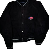 Guess Spellout Varsity Jacket - Small Black Polyester