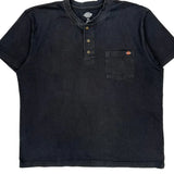 Dickies Henley T-Shirt - XL Black Cotton
