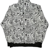 Quiksilver Hoodie - XL Black & White Cotton