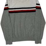 Tommy Hilfiger Striped Jumper - Large Black Cotton