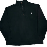 Polo By Ralph Lauren 1/4 Zip - 2XL Black Cotton