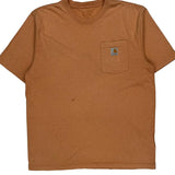 Carhartt T-Shirt - Large Orange Cotton