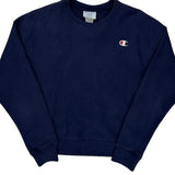 Reverse Weave Champion Sweatshirt - Small Navy Cotton Blend